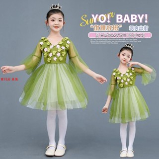 寶貝屋-六一兒童花仙子表演服紗裙舞蹈女童表演蓬蓬服裝幼兒園公主裙
