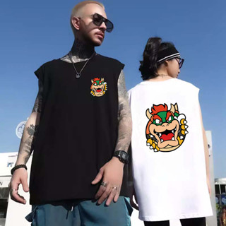 M-8XL大尺碼印花背心 寬鬆 男圓領百搭寬鬆坎肩背心 夏季ins韓版休閒印花背心健身運動坎肩無袖t恤(DB2106)