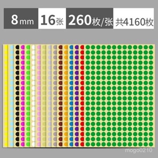 【臺灣熱賣】【3天內熱銷1738件】彩色圓形貼紙圓點不幹膠標簽白色貼顔色標貼口取紙分類數字貼包郵