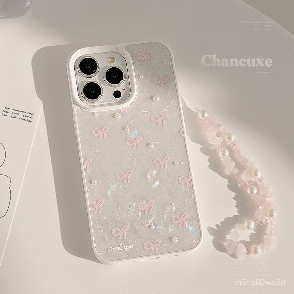 立體珍珠粉色蝴蝶結 蘋果iPhone16 15 14 13 12 11 Promax XR XS 8 7P手機殼 保護殼