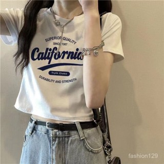 💛限時下殺💛新款韓版短袖T恤女設計感小眾露臍短款純慾風百搭上衣ins潮夏 短版上衣 短T 短袖t恤 素T 女上衣 大尺碼
