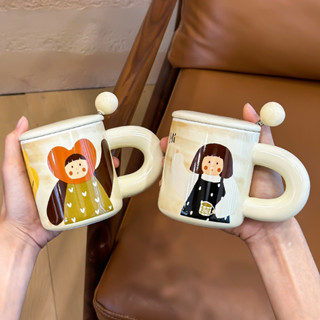 【新品推薦】川島屋馬克杯帶蓋可愛杯子女生日禮物陶瓷情侶水杯伴手禮盒咖啡杯