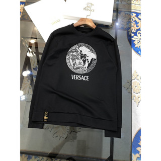一店25凡賽斯長袖大學t圓領衛衣大尺碼簡約字母圖案印花長袖套頭衛衣大學T男女同款M-5XL長袖上衣03