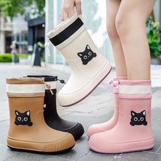 新品特賣·卡通束口雨鞋女，學生防滑防水短筒雨靴女膠鞋AE