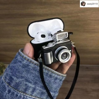 🎀臺灣出貨🎀圓圓🎀 【店鋪熱銷】蘋果耳機閃光相機airpods1/2耳機殼保護套矽膠pro3代藍牙可愛卡通
