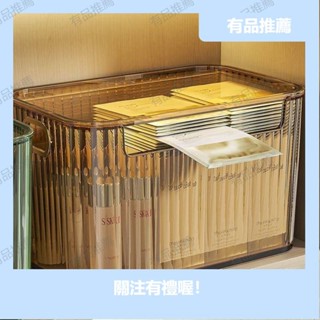 有品推薦化妝收納盒多功能雜物輕奢透明收納盒案頭膜收納筐宿舍女生