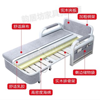 臺灣熱賣沙發床兩用折疊小戶型客廳多功能伸縮拆洗雙人布藝單人可折疊陽臺
