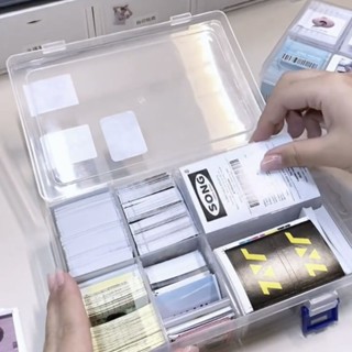 ✨限時搶購☜桃園出貨✨【12.2萬人收藏】ins卡扣式分格收納盒可拆卸庫洛米封口貼整理收納多功能分類盒
