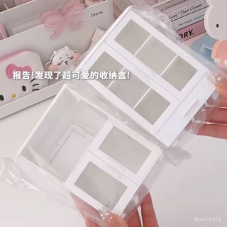 臺灣出貨 收納盒 桌麵收納盒 萌粒食玩收納盒ins風可愛娃娃屋迷你傢俱模型兒童過家家玩具 多層收納盒 食玩收納盒 QVN