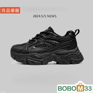 BOB33❤男鞋 運動鞋 男士7黑武士高街老爹鞋男網面透氣髮型師高級感休閒鞋[BM009]