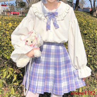 【熱賣優質品】娃娃領白襯衫女長袖日係軟妹洛麗塔內搭JK襯衣泡泡袖上衣🌈臺灣出貨🚚工廠直銷🏭