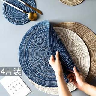 桃園出貨【32.2萬人收藏】餐墊編織杯墊隔熱墊ins風北歐水壺墊子家用防燙菜盤碗墊西餐桌墊