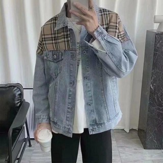 ☆中大碼男裝☆痞帥春秋外套男潮流百搭牛仔褂韓版春季衣服ins潮牌男士夾克 牛仔外套 夾克 男士上衣 穿搭必備（ZSD10