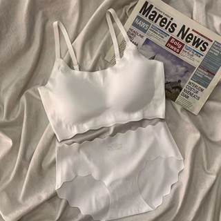 【由奈-衣·飾🍓】內衣帶胸墊收副乳防下垂聚攏無痕冰絲無痕支撐無鋼圈美背內衣套裝