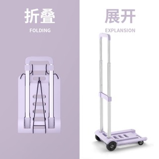 🚚桃園出貨🚚拿快遞小拉車 折疊式小推車 便攜迷你搬家手拉車 超輕學生行李搬運車