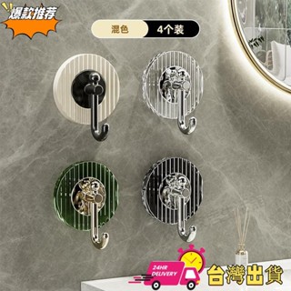【限時特賣】免釘掛鉤 浴室無痕掛鉤 多功能掛鈎 掛勾 家創意輕奢圓形亞克力掛鉤 時尚 浴室掛鉤 牆壁門後無痕毛巾掛