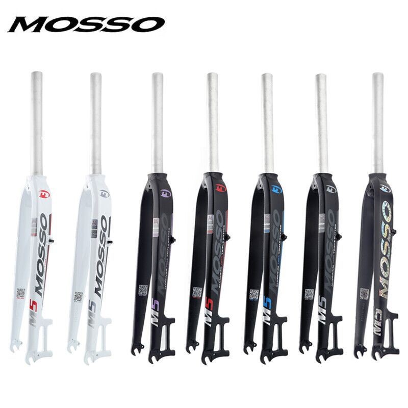 新款MOSSO自行車前叉 山地車前叉 超輕硬叉MD3 M3 M5 26 27.5 29寸純碟V剎山地車前叉A柱