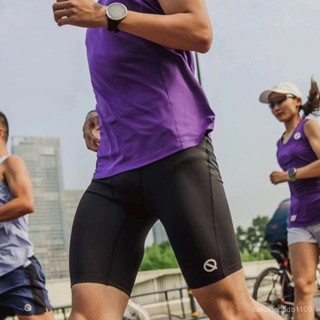 【瑜伽褲】QINKUNG輕功體育五分高彈緊身褲騎行健身瑜伽速幹運動跑步壓縮褲 DBDW