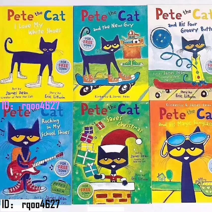 全新正版🎯Pete the Cat 大開6冊I can read系列 英文原版兒童故事閲讀繪本 支持小達人點讀