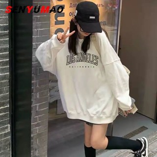 【桃園】春秋季新款圓領女學生寬鬆休閒大學女 ins韓版套頭小眾風大學t上衣外套棉質
