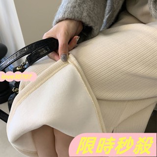 臺灣出貨✨中長裙 雪尼爾半身裙女 秋冬高腰顯瘦中長款開叉包臀大碼燈芯絨a字裙