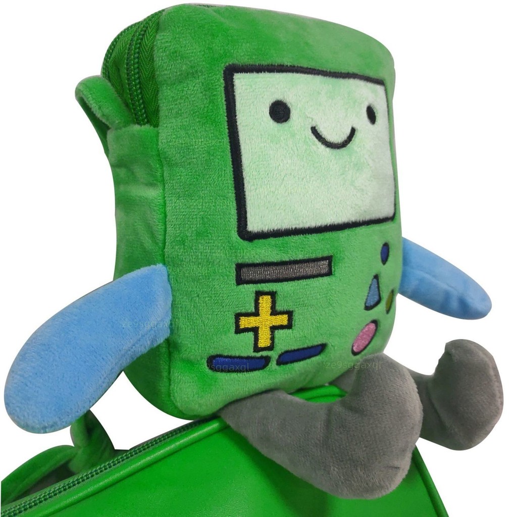 4.13AdventureTime探險活寶機器人BMO單肩斜挎毛絨玩具包卡通綠色