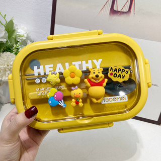 卡通便當盒 保溫午餐盒 寶寶保溫飯盒304不銹鋼輔食盒兒童學生通用大容量便當盒便攜超長 不鏽鋼便當盒 密封保鮮盒