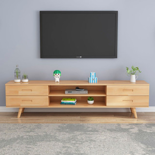 『One home』實木電視櫃茶幾組閤北歐現代簡約小戶型家用儲物櫃客廳電視機地櫃