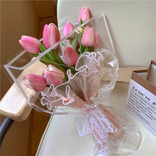 永生花🎀 仿真花 鬱金香仿真花假花領證手捧花閨蜜野餐拍照花束客廳桌面裝飾插花 攝影道具 新娘捧花
