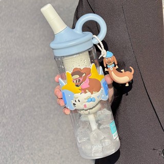 臺灣出貨❣️高顏值吸管水杯女2025新款夏日tritan創意吹風筒隨行杯便攜果茶杯