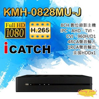 昌運監視器 KMH-0828MU-J 8路錄影主機 H.265 TVI/AHD/CVI/IPC DVR