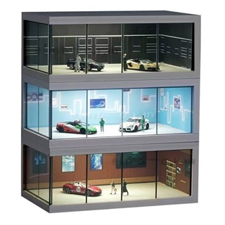 收藏家1:64車模收納 展示盒多美卡 minigt車庫停車場 亞克力汽車展廳 汽車收納 minigt車庫停車場