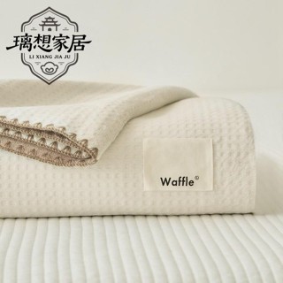 💕臺灣出貨💕[璃想]素色復合絨午睡毯 空調毯 華夫雙層複合毯 四季蓋毯 披肩毯 毛毯 單人 雙人毯子