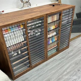 新品熱賣白色平底加厚彩妝收納櫃甲油膠儲物櫃鐵皮美妝化妝品抽屜式資料櫃 CTNA