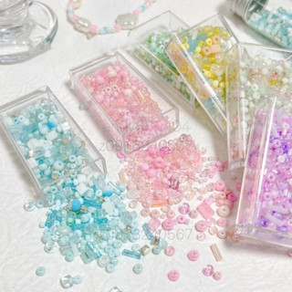 💖優質服務 淺色係列僊氣感限定 超優ins玻璃米珠 diy手工串珠 戒指手鏈項鏈