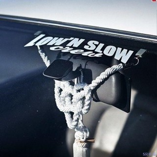 精品特惠🌷汽車貼紙時尚車貼LOW'N SLOW前檔裝飾貼jdm前檔玻璃改裝貼花風擋避震輪轂裝飾