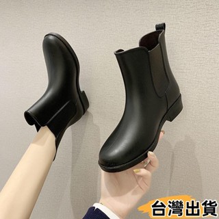 臺灣熱賣⚡工匠雨鞋女時尚款外穿短筒刷毛保暖廚房防滑洗車鞋水鞋女中筒雨靴軟底678