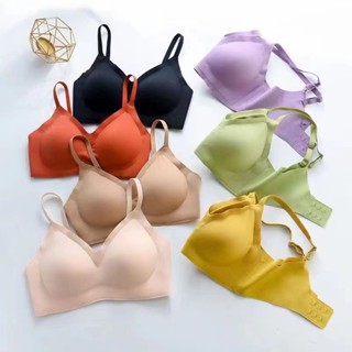 小肩帶乳膠內衣女無鋼圈無痕一片式調整型運動背心睡眠胸罩薄