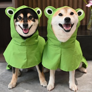 【折扣連連🐕精品】雨中青蛙裝/寵物狗狗柯基泰迪柴犬雨衣防水夏季披風式衣服雨披