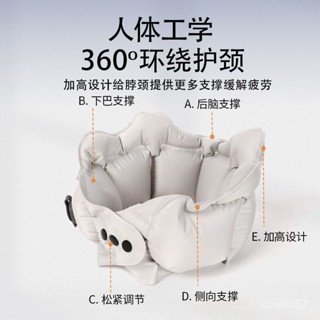 ⚡充氣頭枕⚡ 按壓充氣 u型枕 旅行便攜 不歪脖護頸脖枕 圍脖長途飛機高鐵睡覺神器