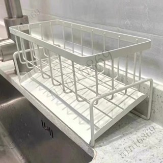 廚房水槽置物架 廚房瀝水架 廚房收納架 不銹鋼置物架 水槽收納 瀝水臺麵架水槽抹布水龍頭百潔布收納 收納神器