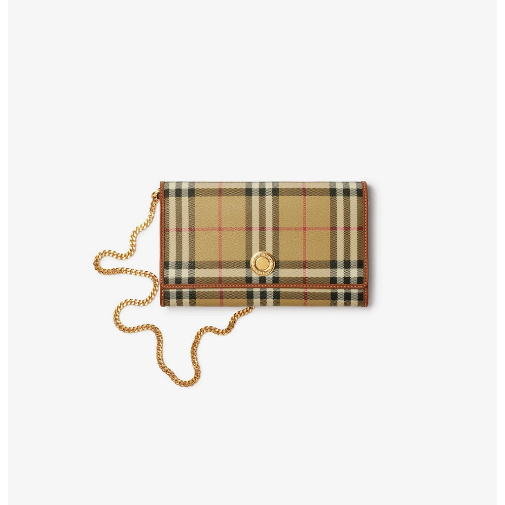 BURBERRY 80992291 Check Chain Strap Wallet 巴黎代購接單至5/10，5/18到