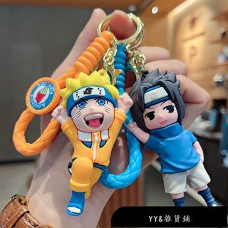 【免運】【新款】創意火影忍者立體鑰匙扣 女生鑰匙圈吊飾 卡通可愛包包吊飾 個性矽膠機車鑰匙扣 時尚揹包掛飾 軟膠吊飾 情