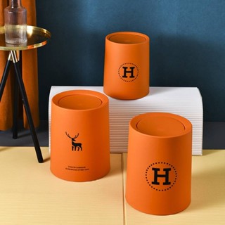 🥇好彩優選北歐ins風 搖蓋垃圾桶 家用 居家生活 簡約 帶蓋有內筒 創意 圓形 臥室 辦公室 衛生間 分類垃圾筒 垃