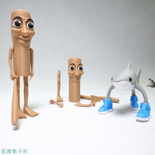 tungtungsahur tralalo 鯊魚手辦 手臂可動 模型公仔 收藏玩具 可擺姿勢