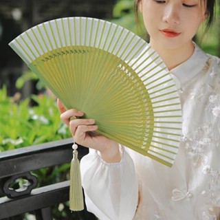 🎀畢業季特惠🎀扇子【4057人】扇子摺扇中國風古風女國潮小複古布夏季和風跳舞舞蹈折疊古典古裝石頭生活館
