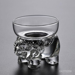 「新品熱銷」創意高硼矽玻璃獅子茶漏 透明玻璃不銹鋼濾網 家用功夫茶具配件 CYMH