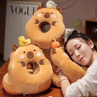 臺灣髮貨 卡皮巴拉水豚午睡枕趴睡枕辦公室午休神器抱枕女生學生趴桌子睡覺