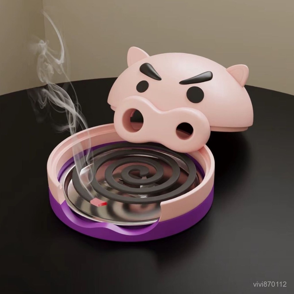 🔥臺灣24h🔥瓦斯彈蚊香盒 蚊香夾 蚊香架 蚊香盤 香爐 創意擺件 檀香收納盒子 潮玩手辦 煙灰缸