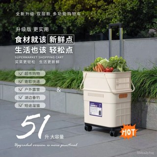 免運🚛實用購物車🌼【靜音萬嚮輪】買菜購物小拉車家用輕便攜帶折疊推車購物車取快遞釣魚拉桿手拉車